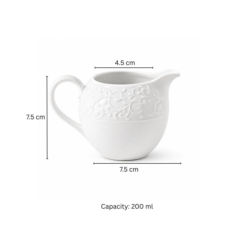 Ivy Milk Jug - Ivory