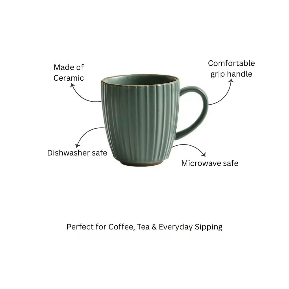 Isla Ceramic Coffee Mug - Forest Green