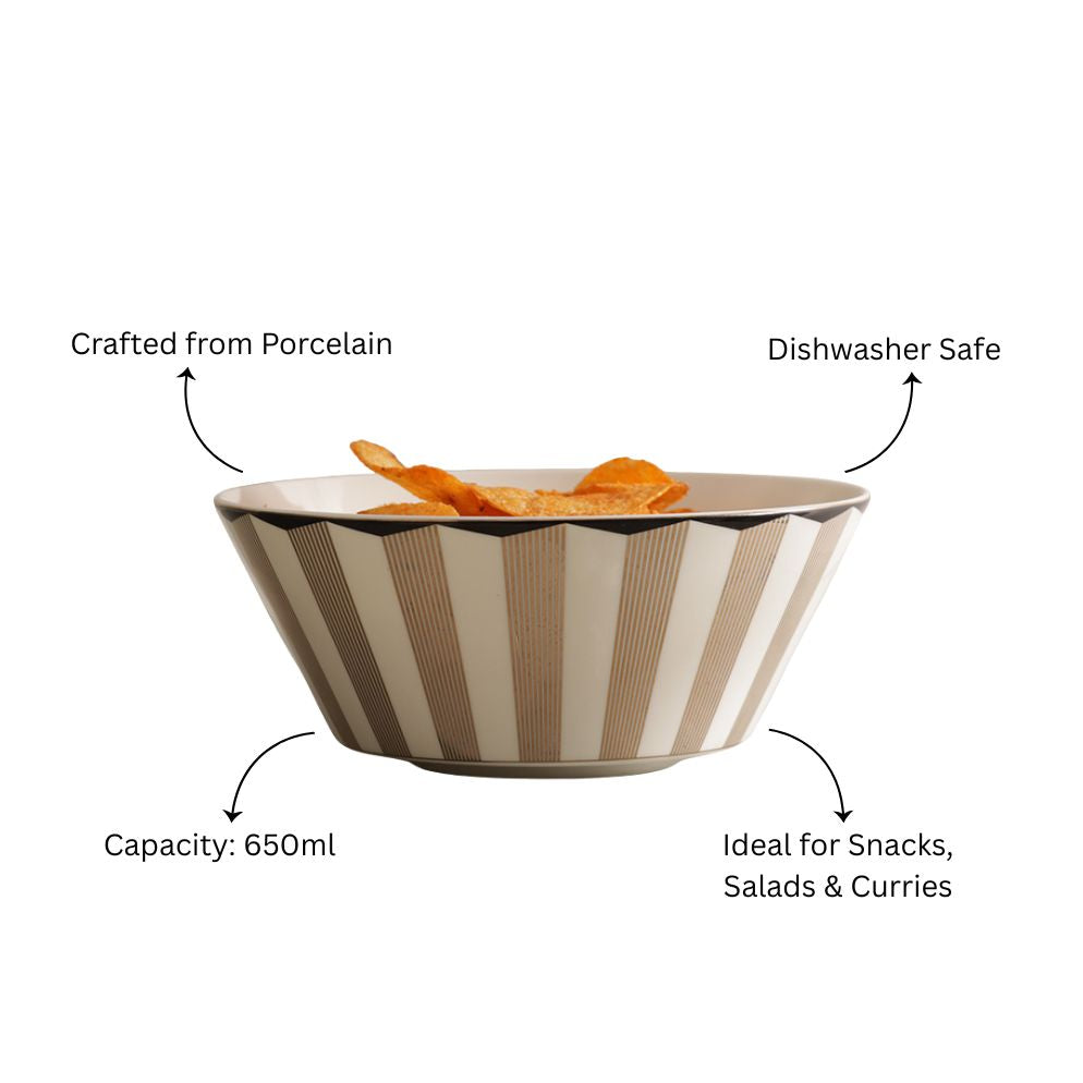 Cirque Medium Bowl - White Gold