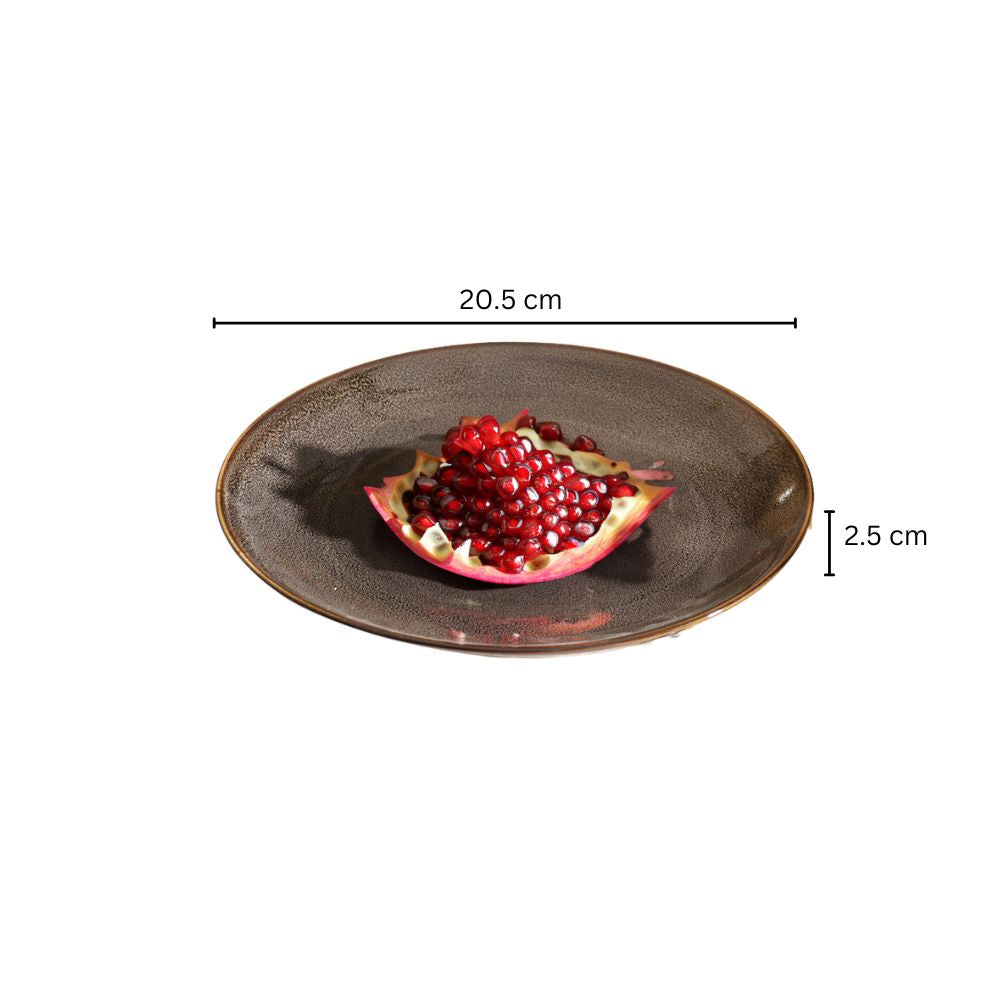 Caspian Quarter Plate - Speckled Clove