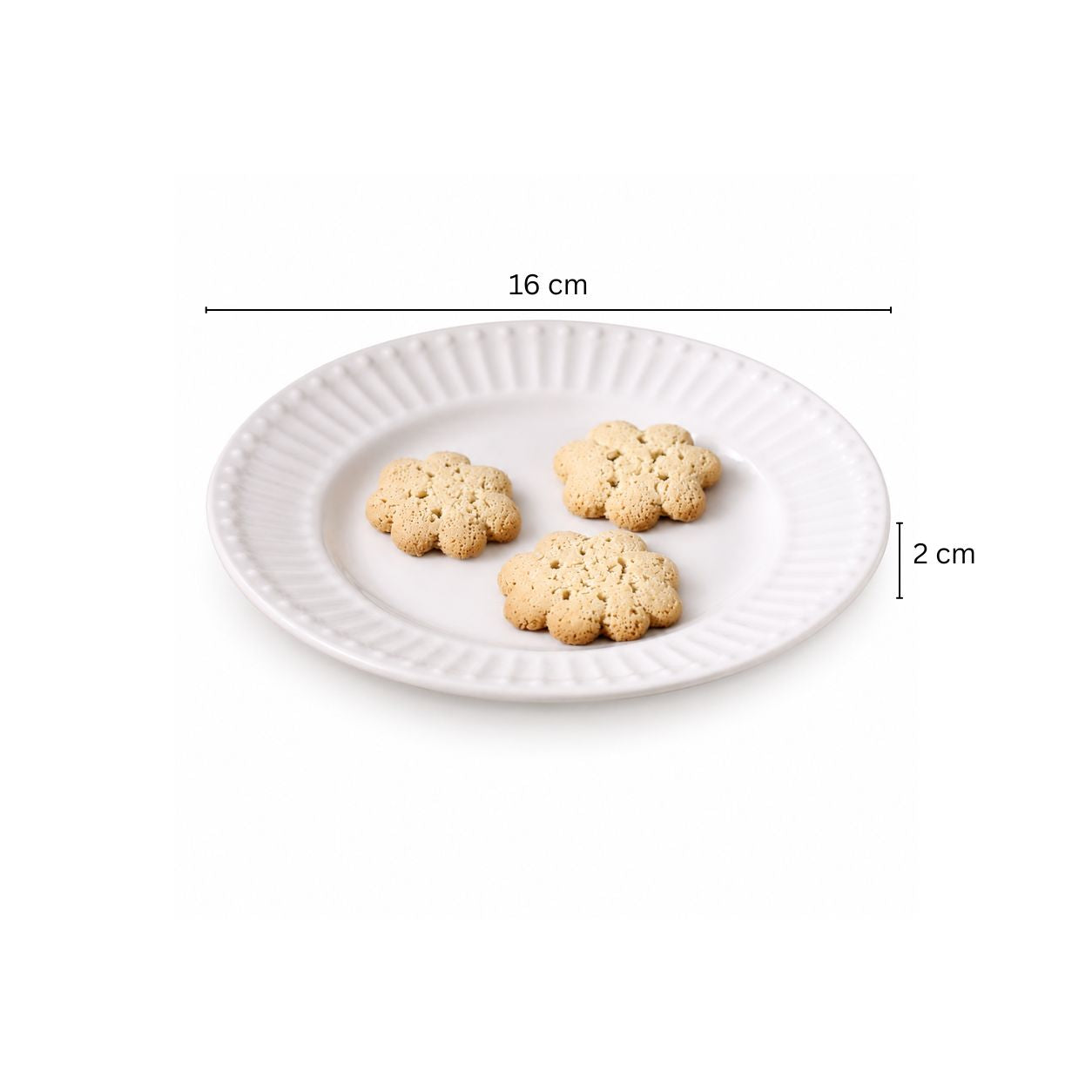 Aria Ceramic Small Plate - White
