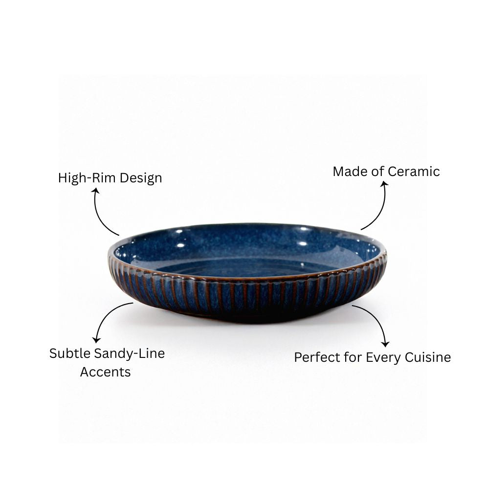 Cove Deep Quarter Plate - Teal Blue