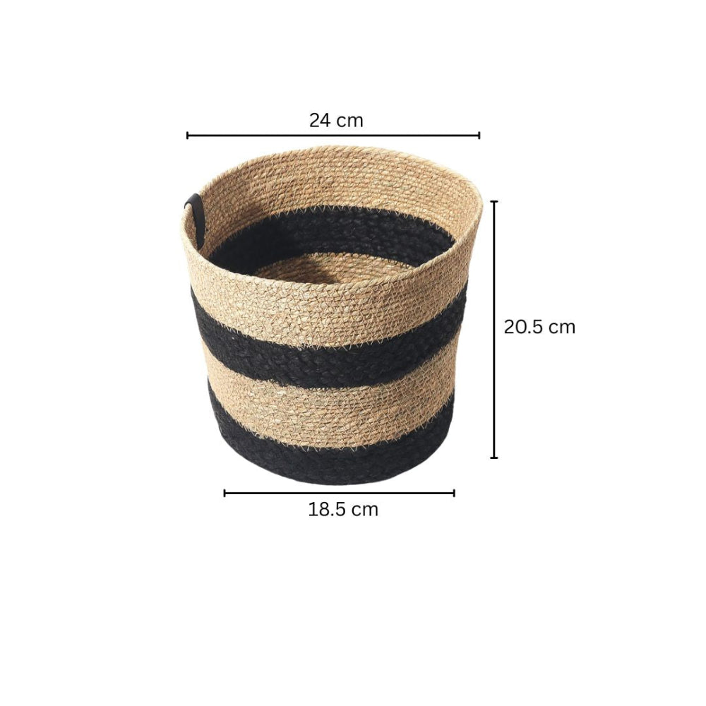 Cotton & Moonj Tapered Basket - Monochrome