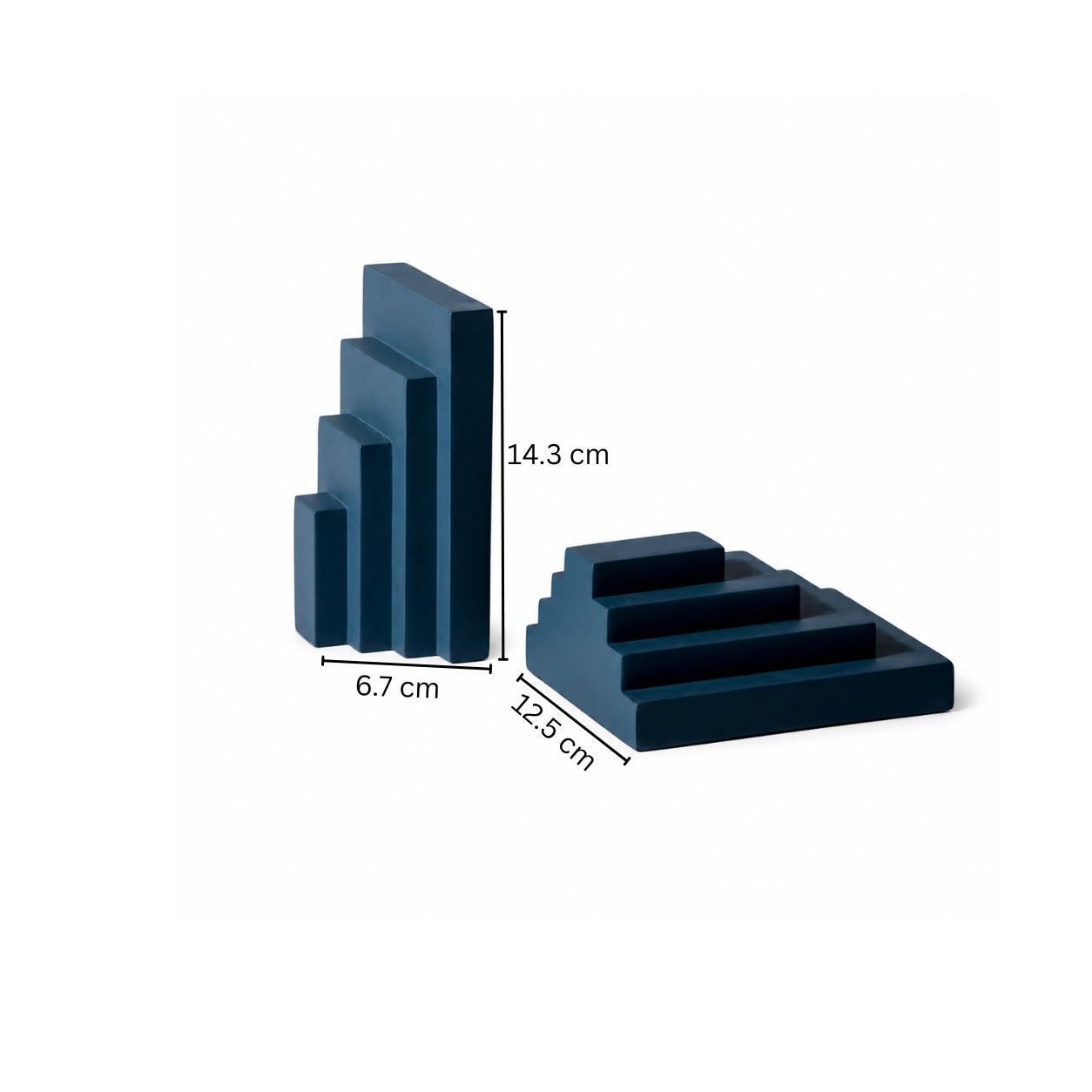 Accordion Bookends, Set of 2 - Ink Blue