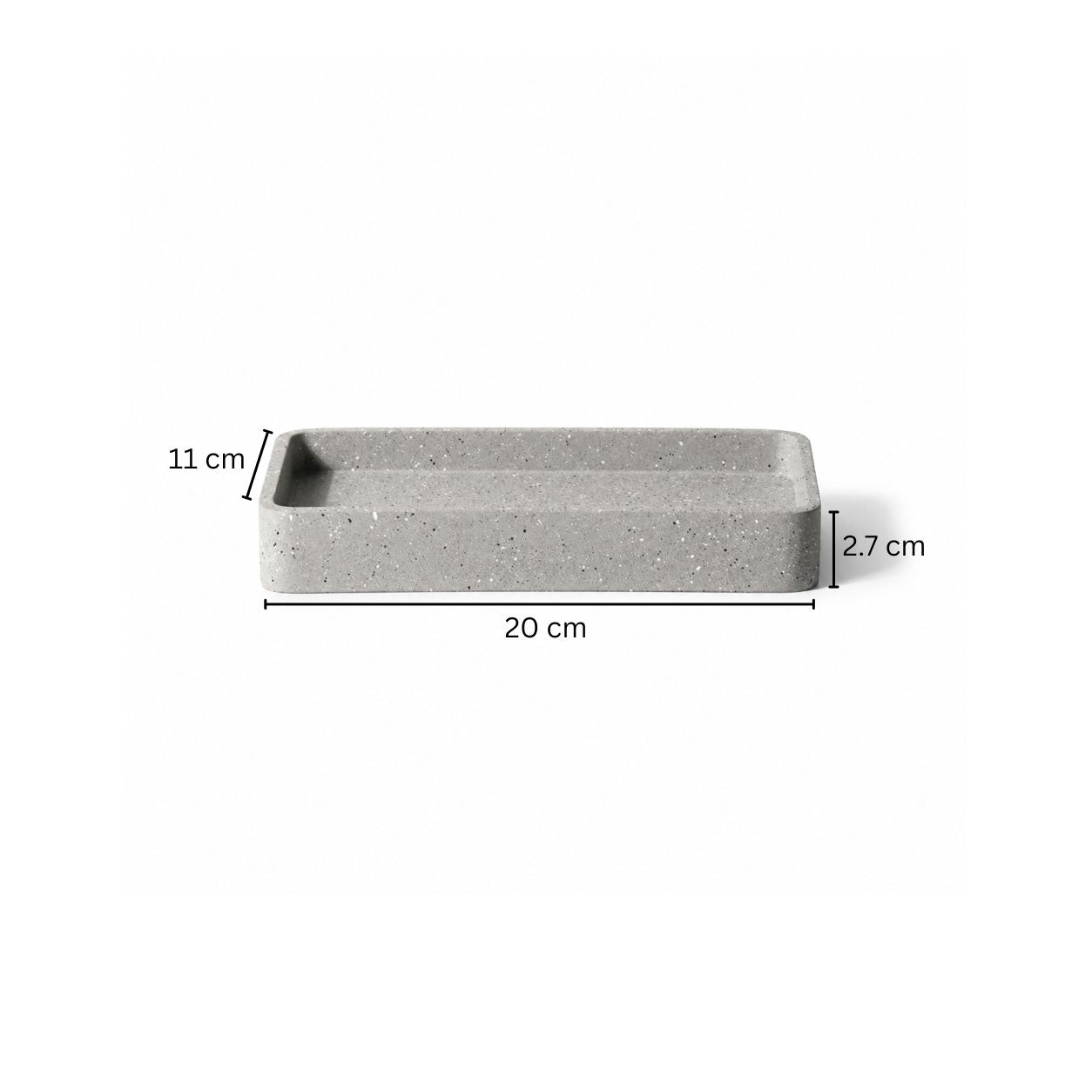 Concrete Valet Tray - Speckled Grey