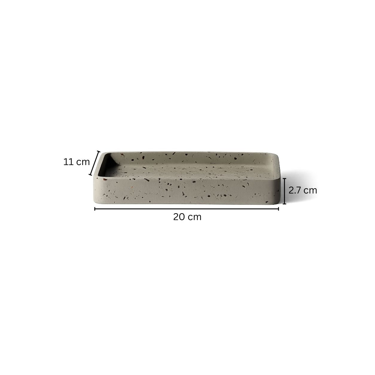 Concrete Valet Tray - Terrazzo Grey