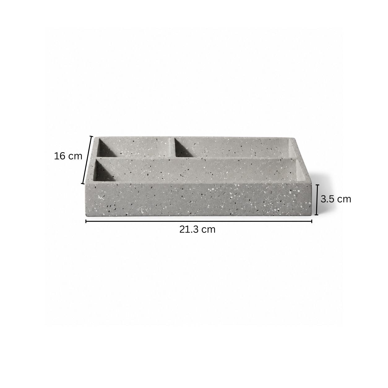 Sectional Desk Tray - Speckled Grey