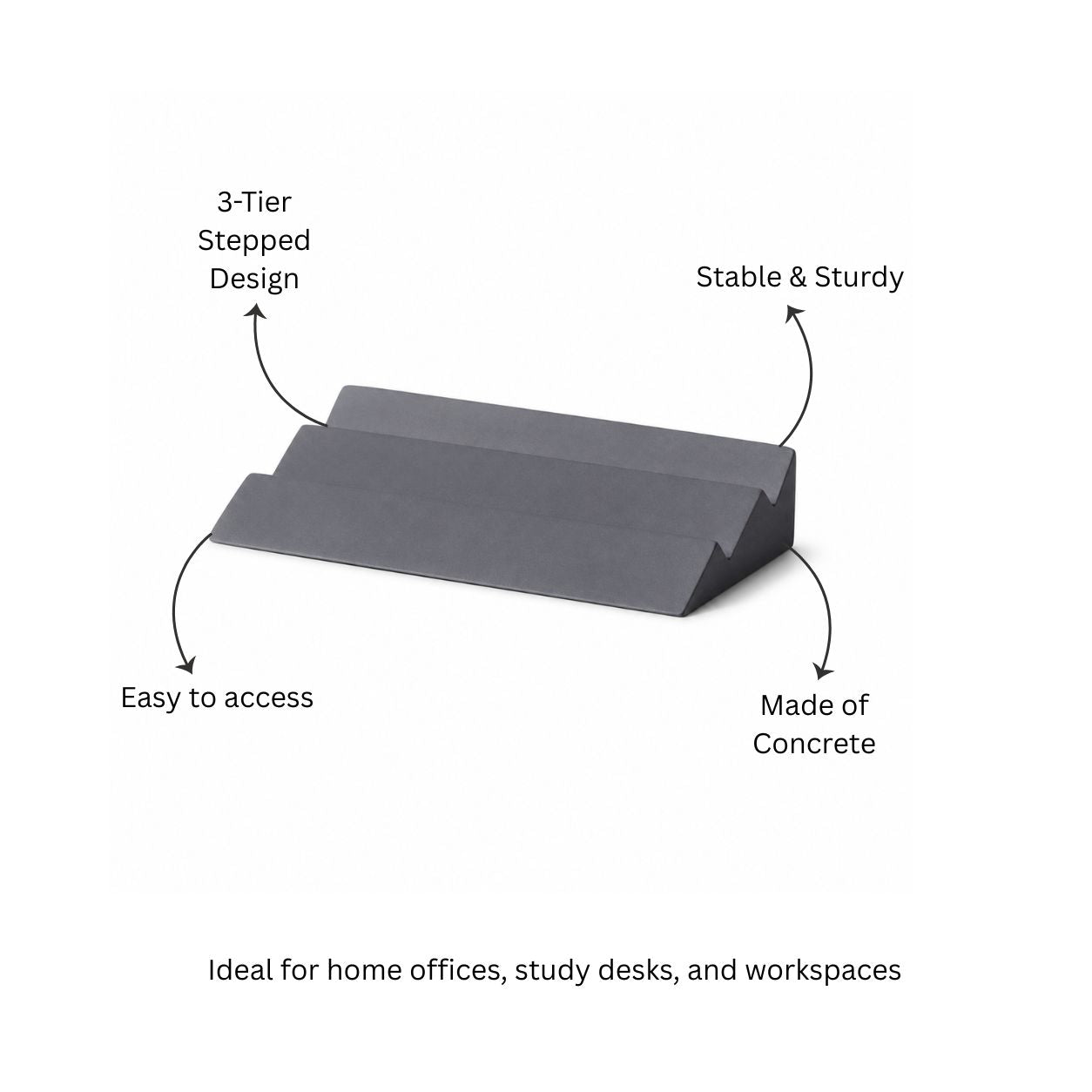 Steps Pen Tray - Charcoal Grey