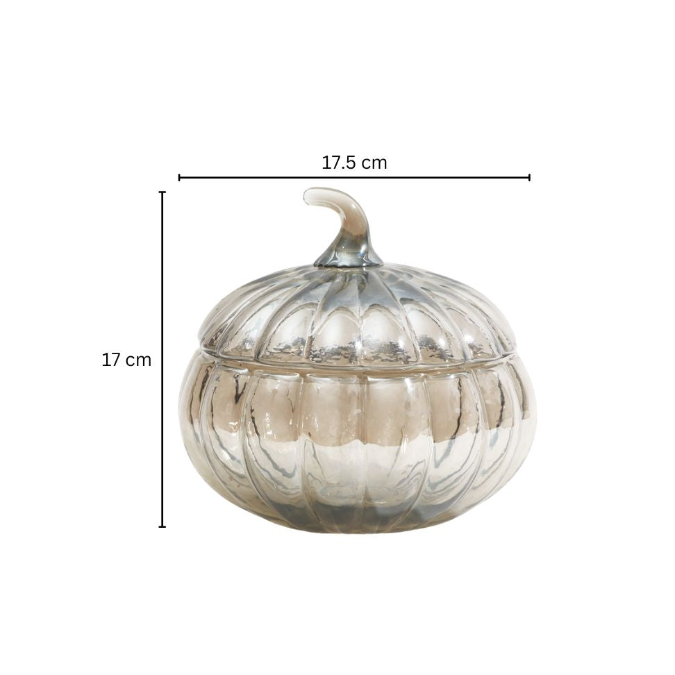 Calabaza Glass Storage Jar - Smokey Grey