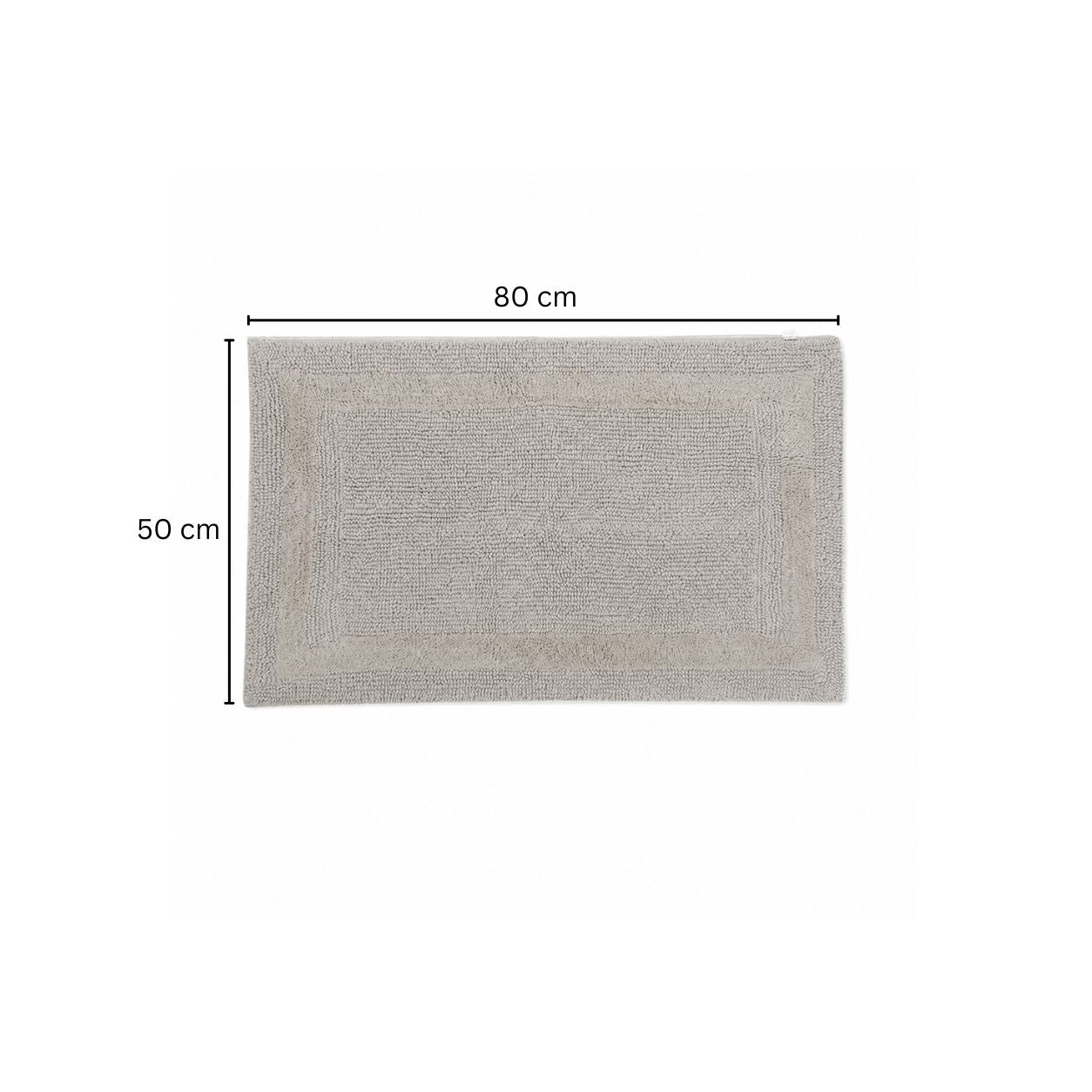 Noa Reversible Tufted Bathmat - Light Grey