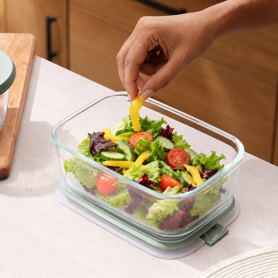EasyClip V2 Glass Storage Box 1000ml - Nordic Sage
