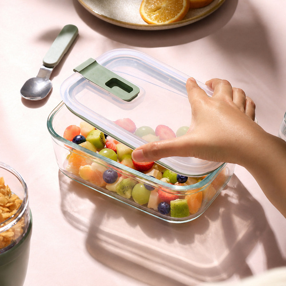 EasyClip V2 Glass Storage Box 1000ml - Nordic Sage