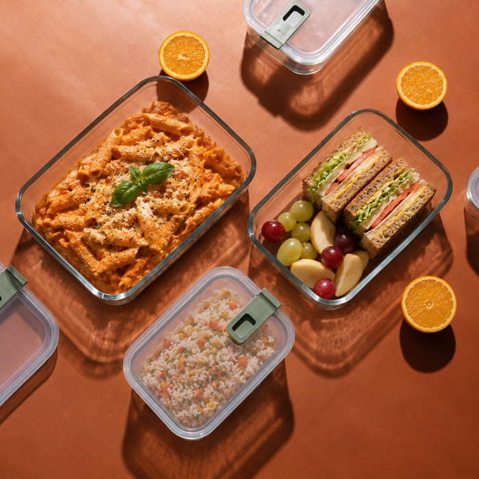 EasyClip V2 Glass Storage Box 1500ml - Nordic Sage