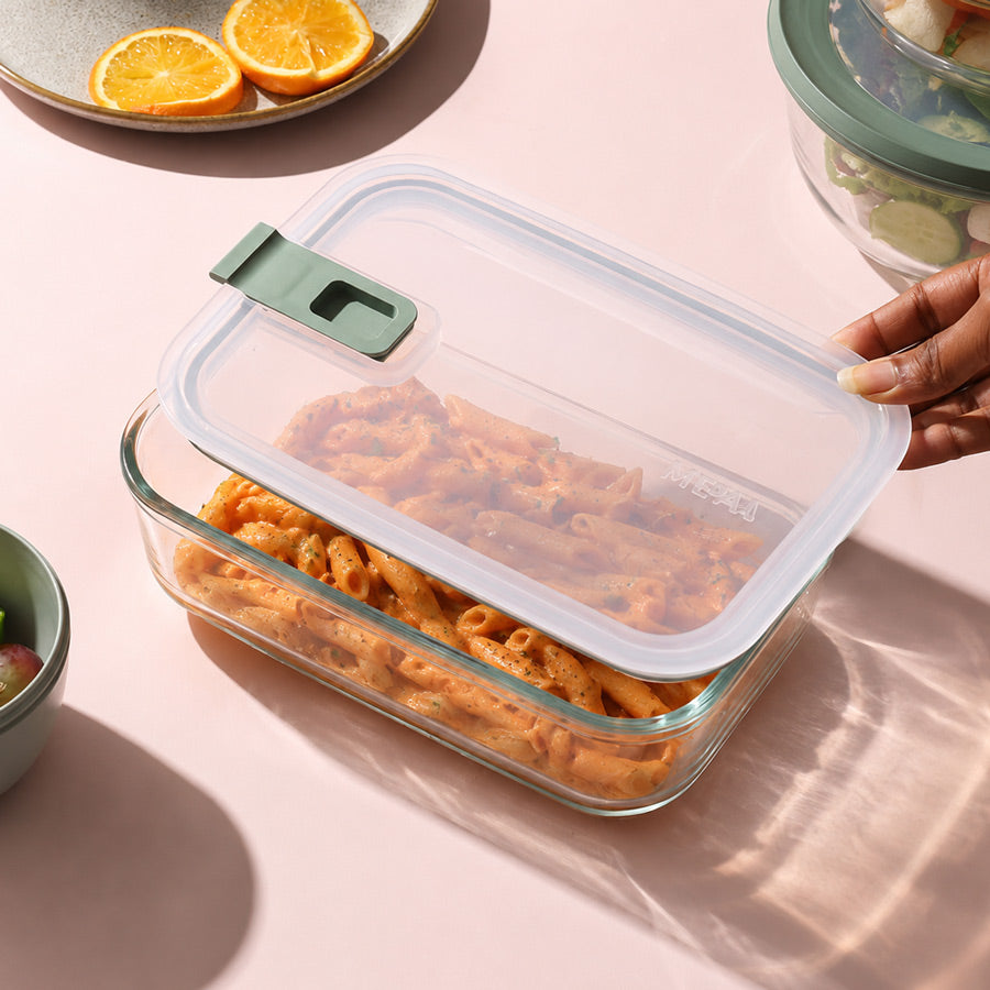 EasyClip V2 Glass Storage Box 1500ml - Nordic Sage