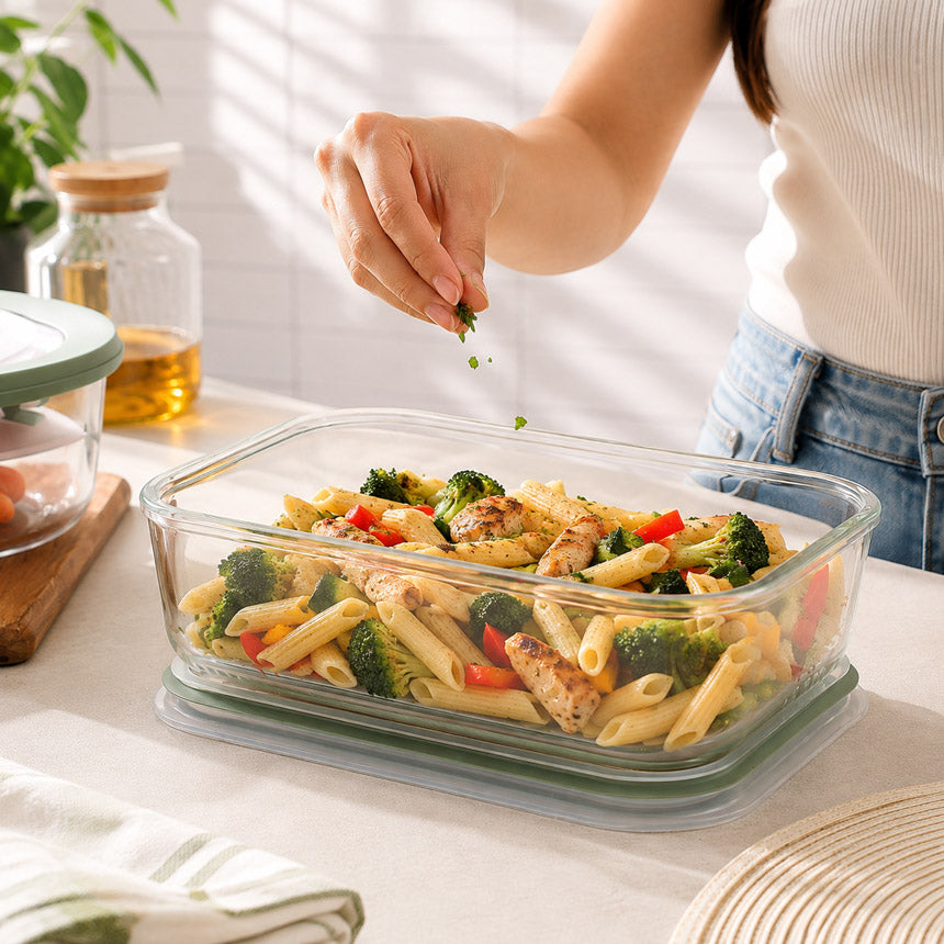 EasyClip V2 Glass Storage Box 2250ml - Nordic Sage