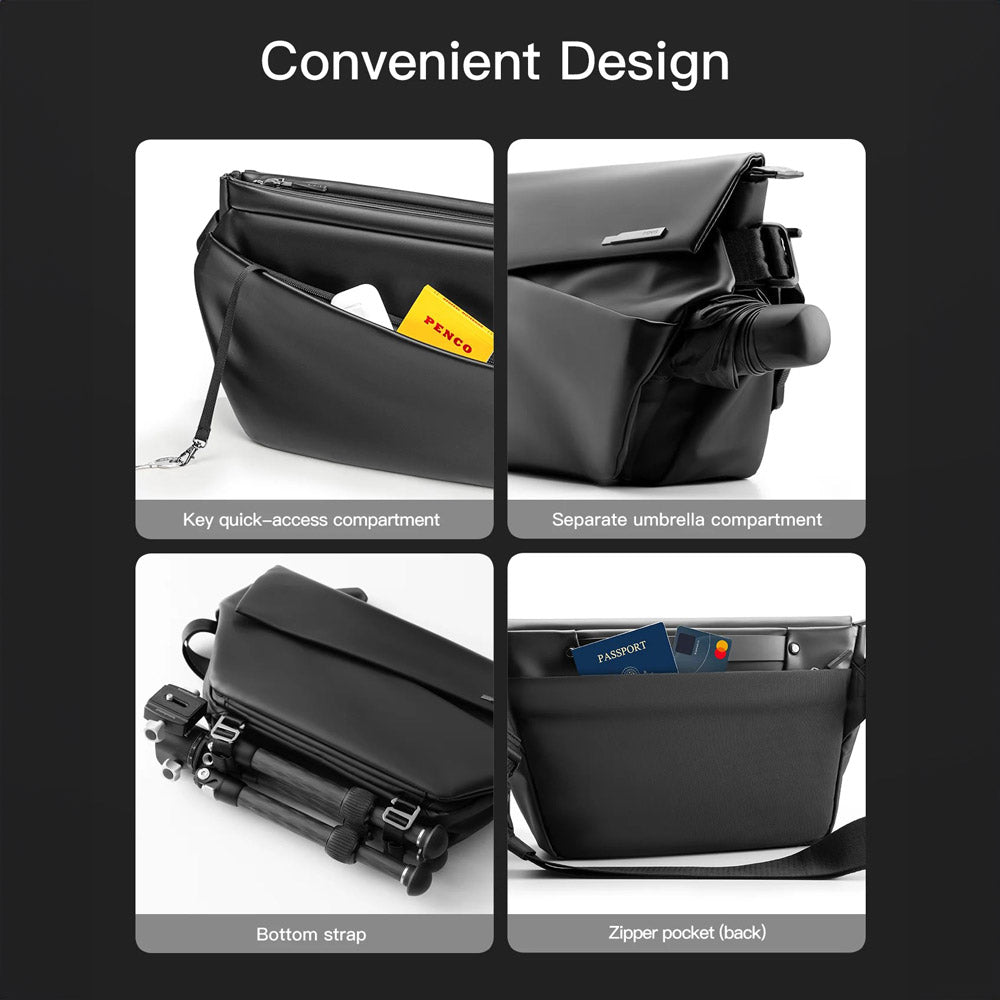 Multi-Purpose Crossbody Bag - Black