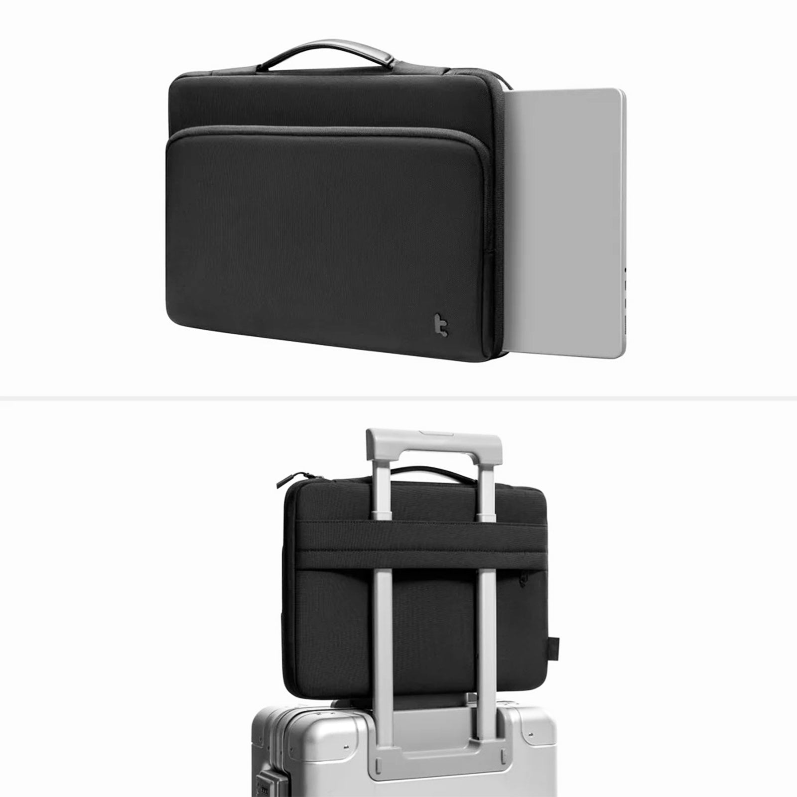 Defender A14 Premium Laptop Briefcase - Black 12 to 13 Inch