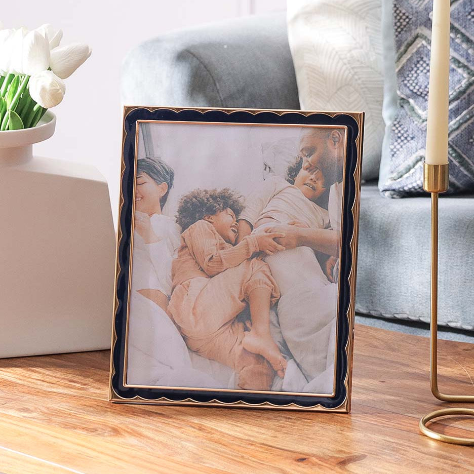 Ebony Photo Frame Extra Large - Blue Gold