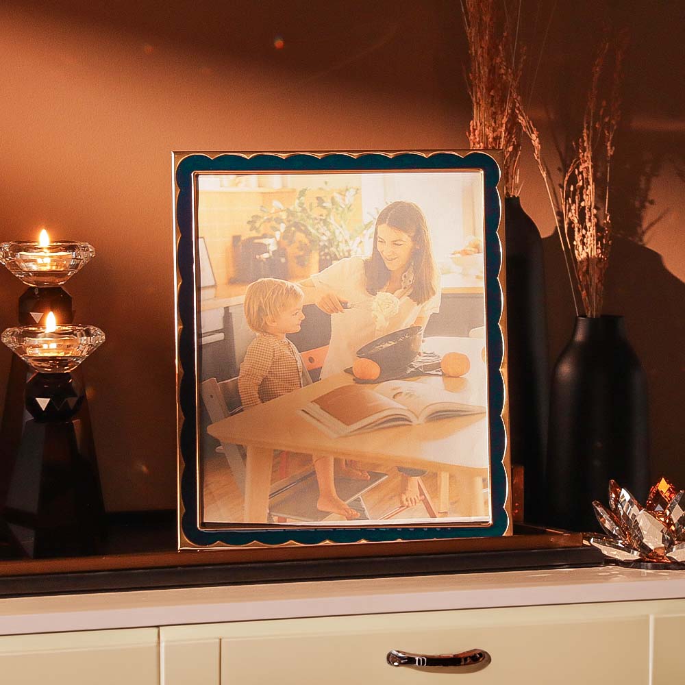 Ebony Photo Frame Extra Large - Blue Gold