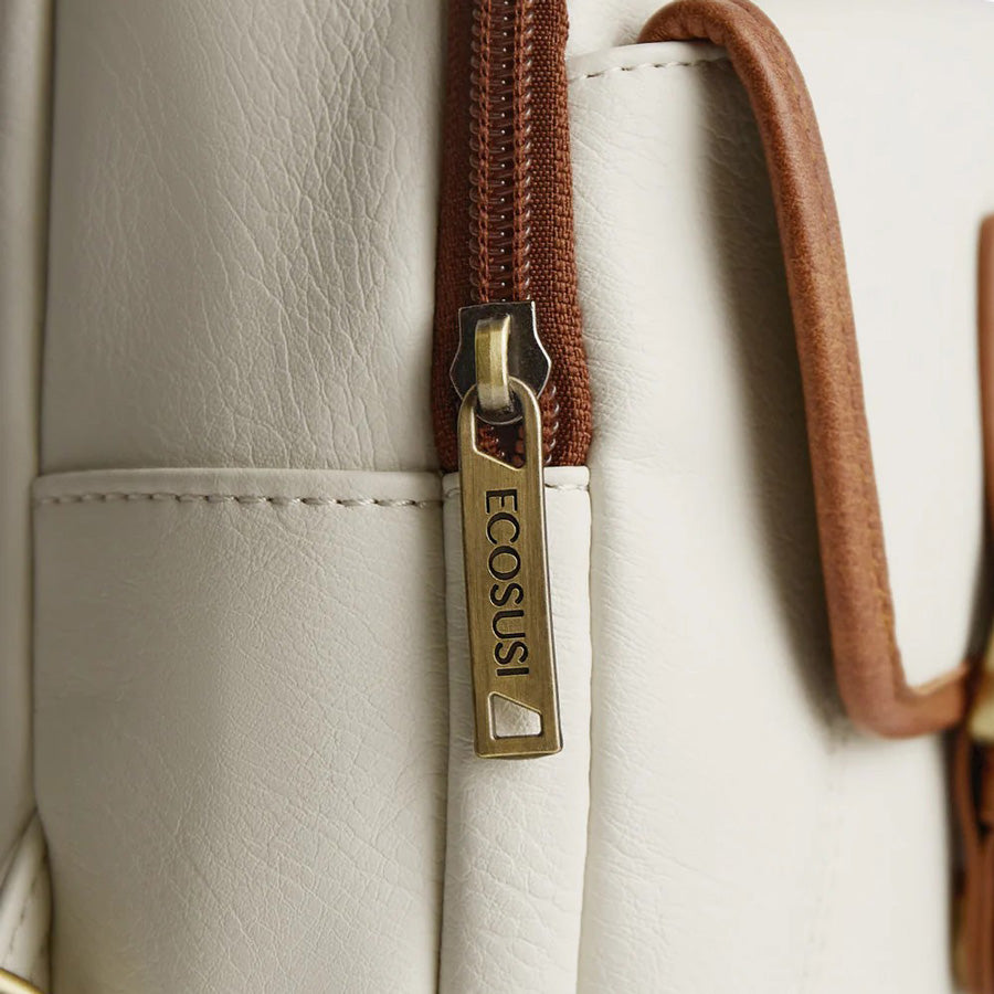 Vintage Leather Sling Bag - White