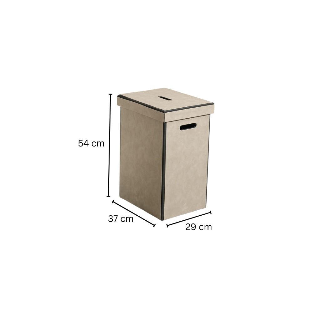 Eden Laundry Bin with Lid - Grey Black
