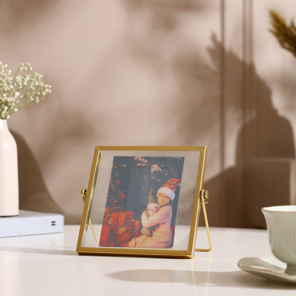 Edge Photo Frame Square - Gold