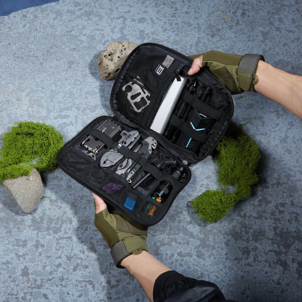 Electronics Organiser, Small - Heather Black