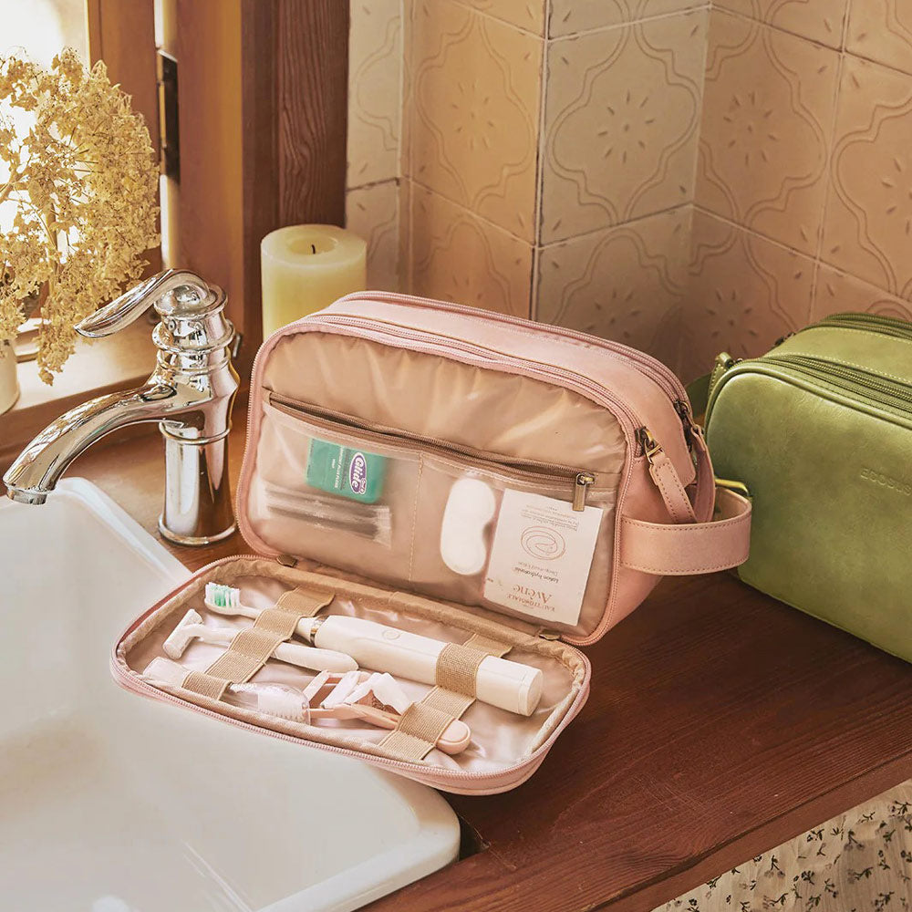 Elena Toiletry Bag - Blush Pink