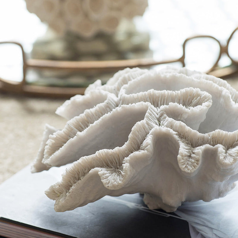 Elkhorn Coral Sculpture - White