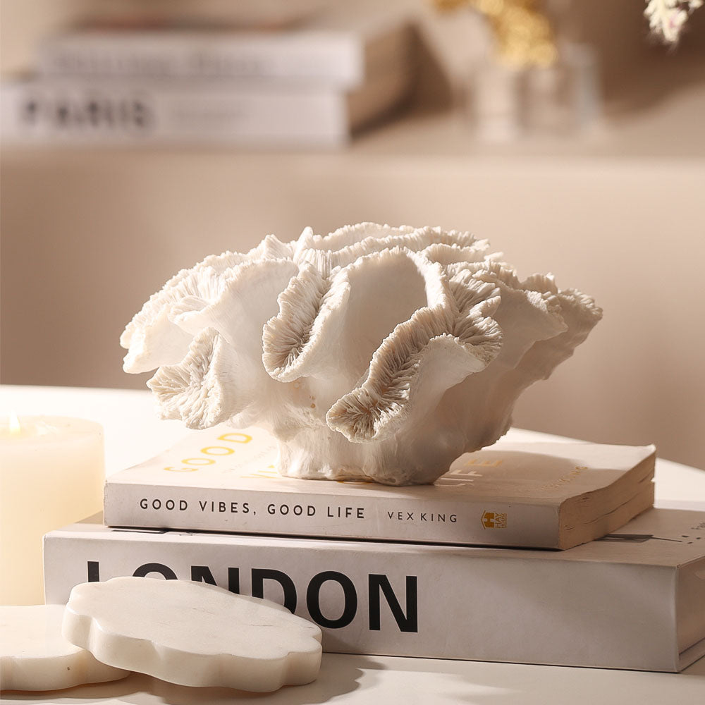Elkhorn Coral Sculpture - White