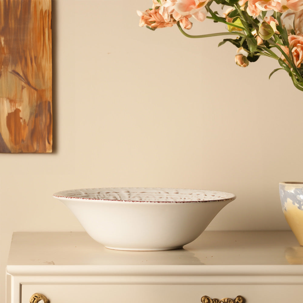 Ella Serving Bowl Large - Vintage White