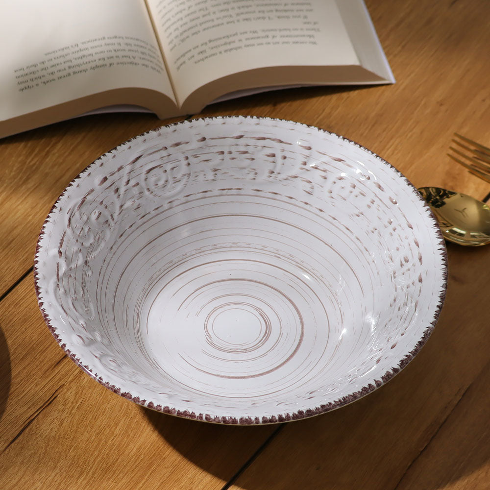 Ella Serving Bowl Large - Vintage White