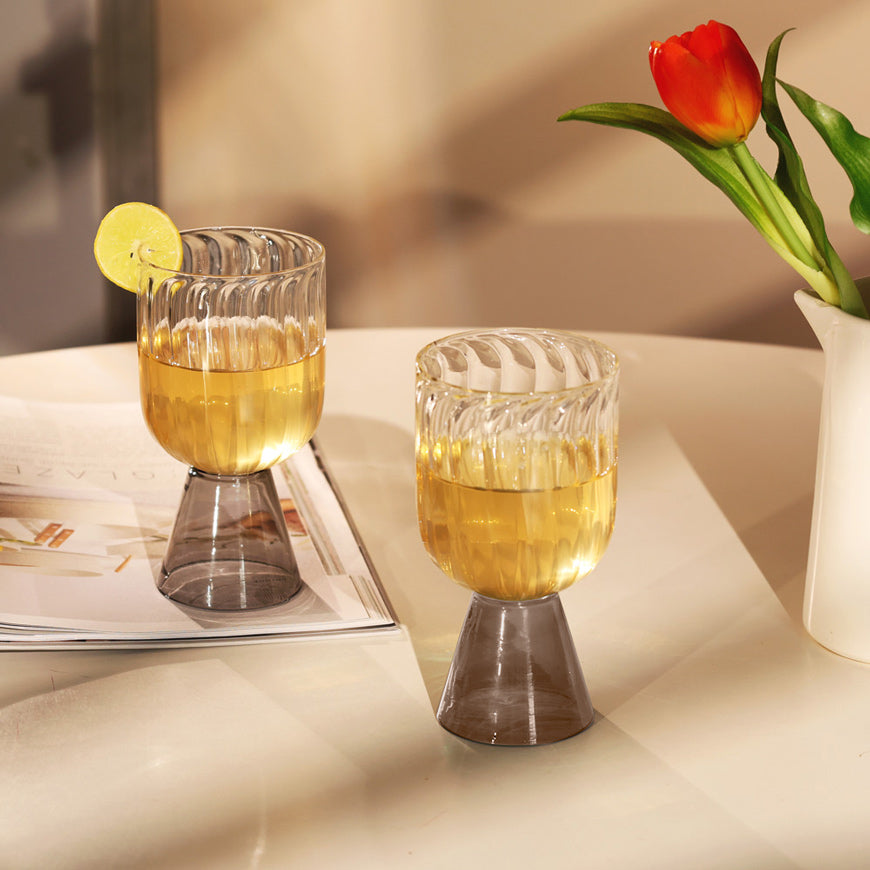 Ellio Drinking Glasses, Set of 2 - Smoke