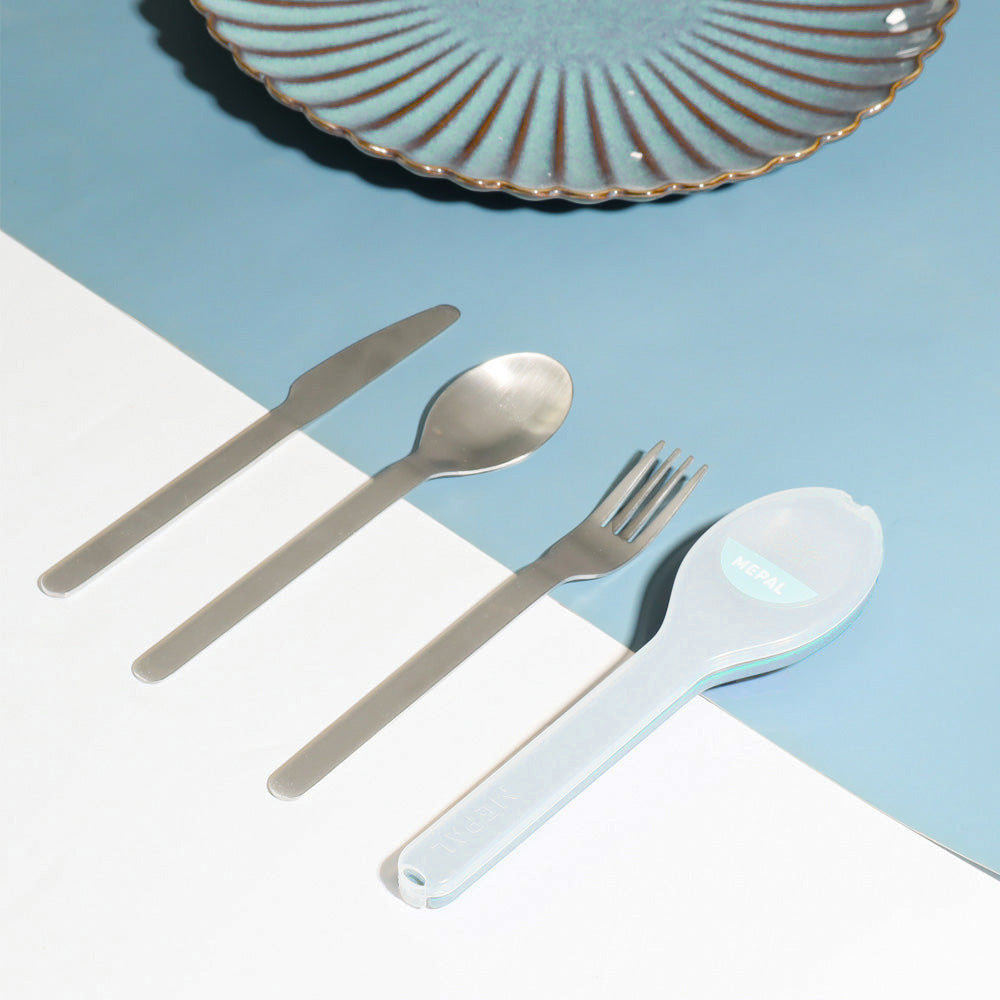 Ellipse 3-Piece Travel Cutlery Set - Nordic Blue