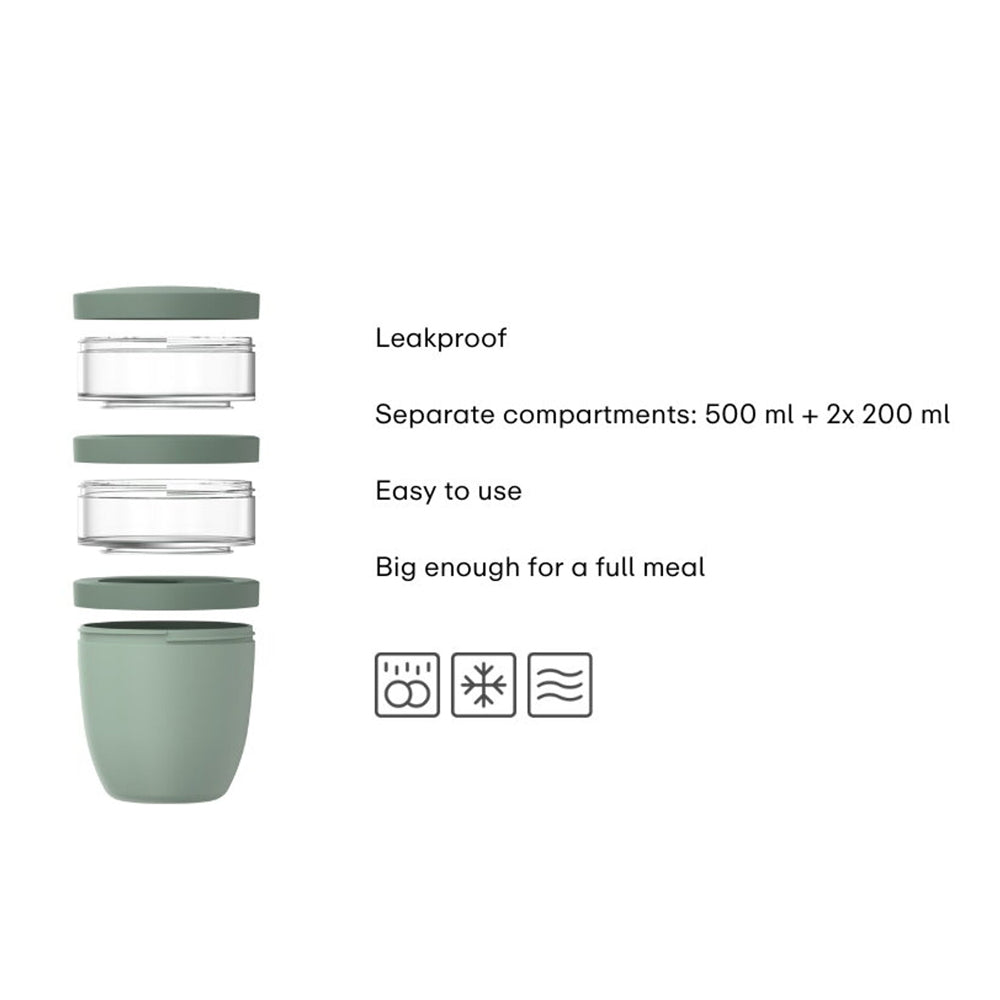 Ellipse 3-piece Lunch Pot - Nordic Sage