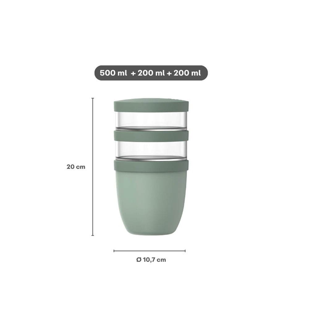Ellipse 3-piece Lunch Pot - Nordic Sage