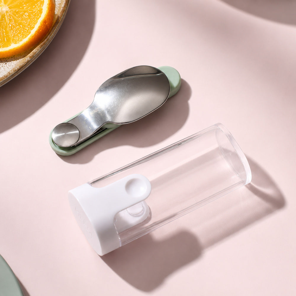 Ellipse Folding Spoon with Case - Nordic Sage