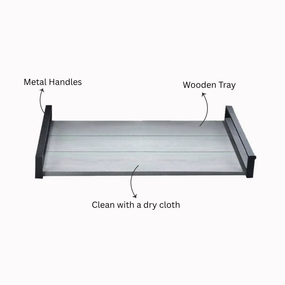 Elm Serving Tray Large - Rustic Grey