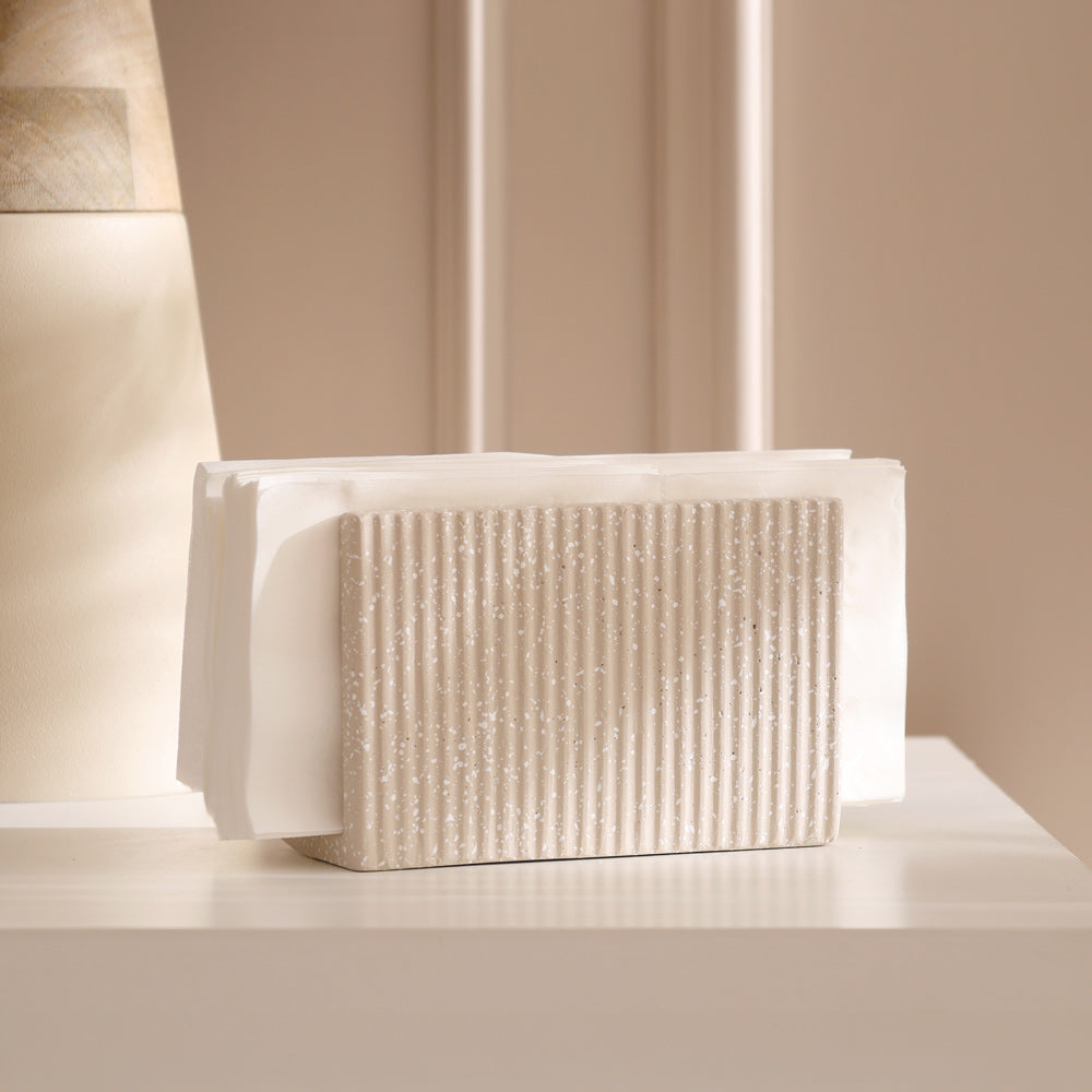 Emory Napkin Holder - Speckled Taupe
