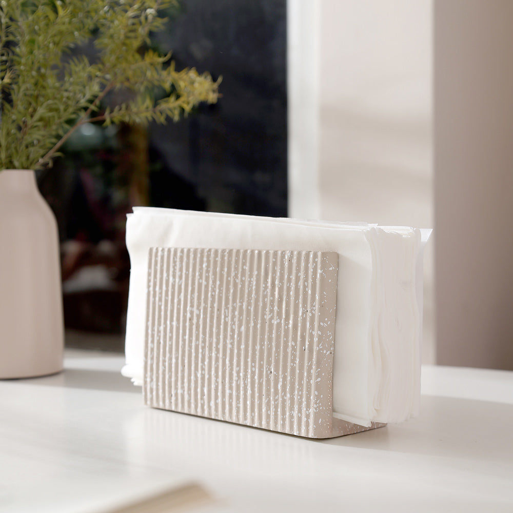 Emory Napkin Holder - Speckled Taupe