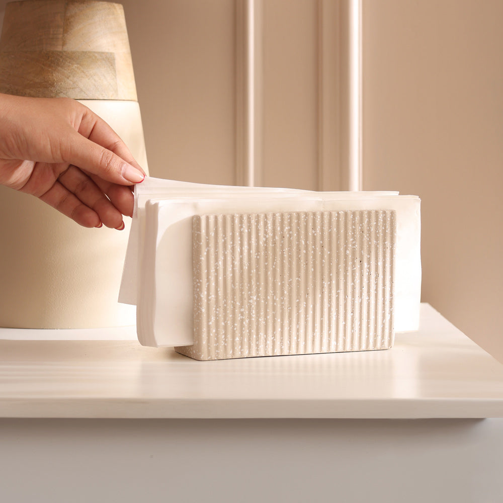 Emory Napkin Holder - Speckled Taupe