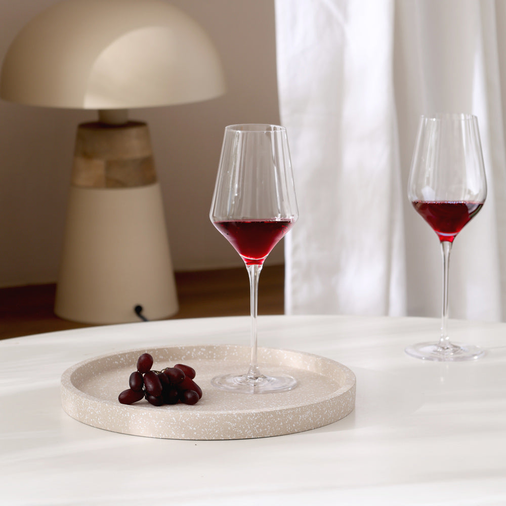 Emory Round Tray - Speckled Taupe