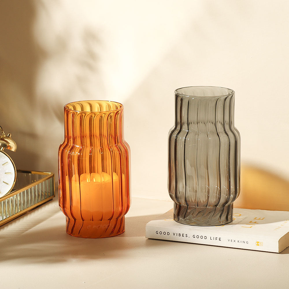 Emir Glass Hurricane Tall - Burnt Orange
