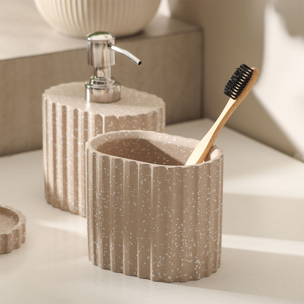 Emory 3-Piece Bathroom Set - Speckled Taupe