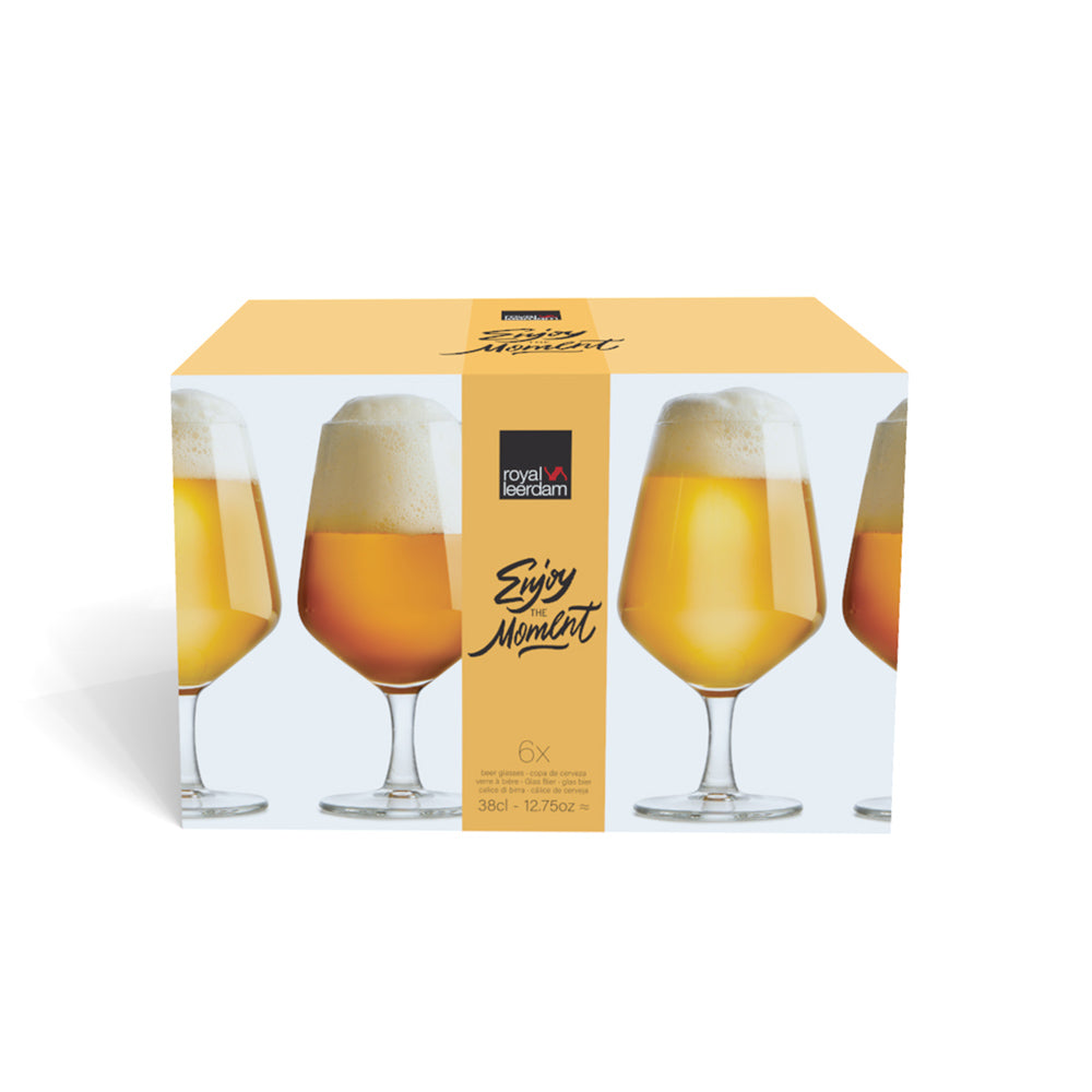 Enjoy the Moment Beer Glasses 380ml, Set of 6