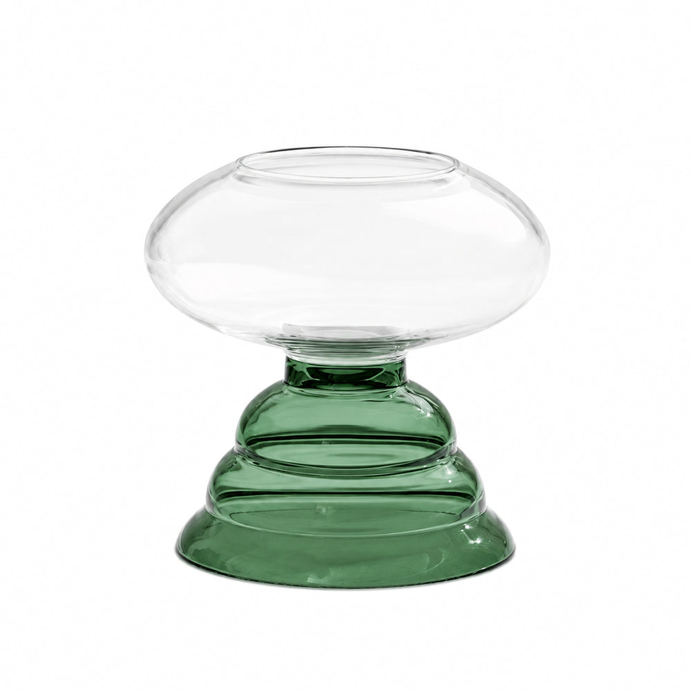 Enoki Glass Tealight Holder - Teal
