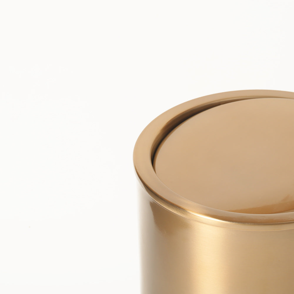 Enzo Round Waste Bin - Gold