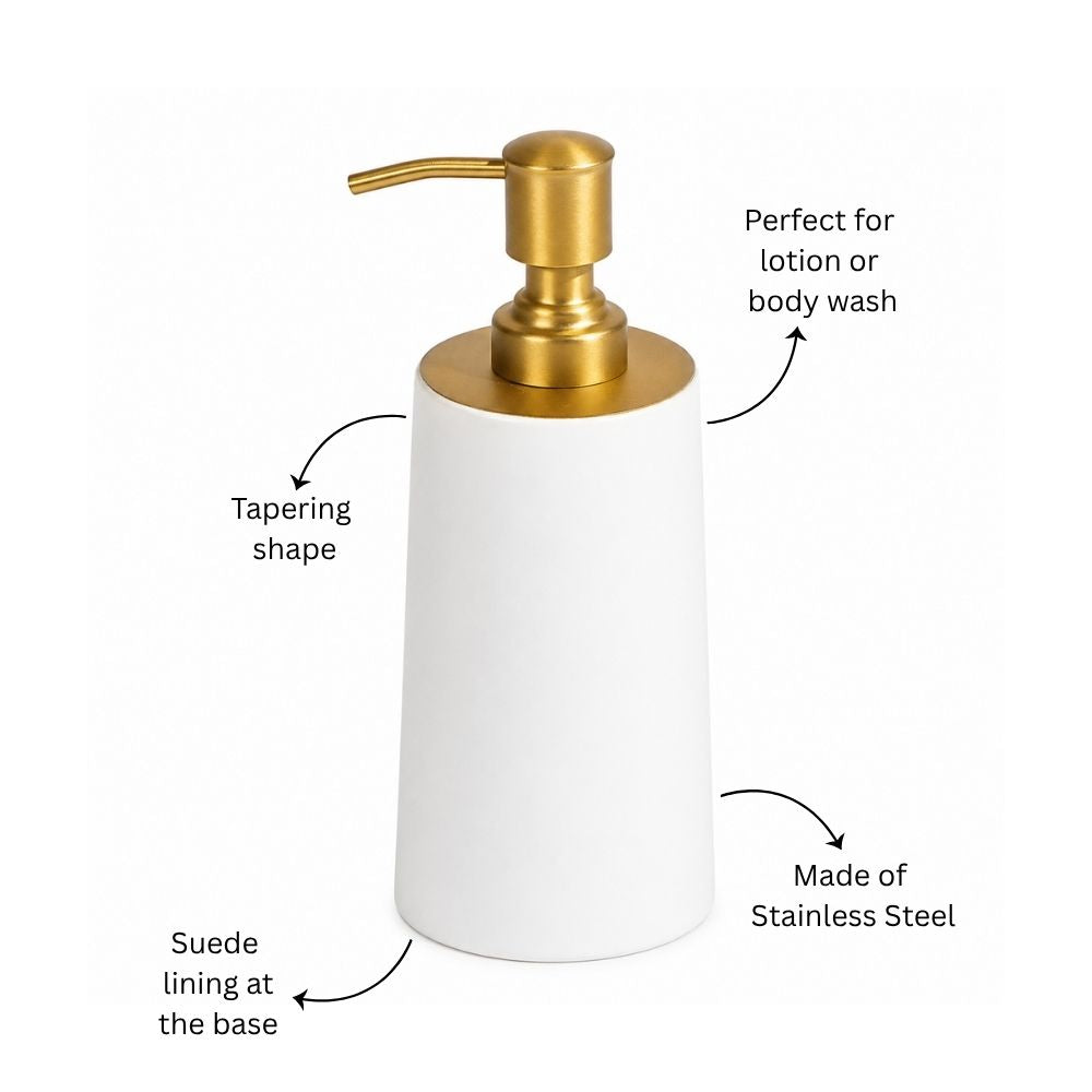 Eris Soap Dispenser - White Gold