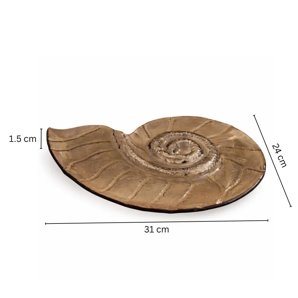Escargot Serving Plate - Brown