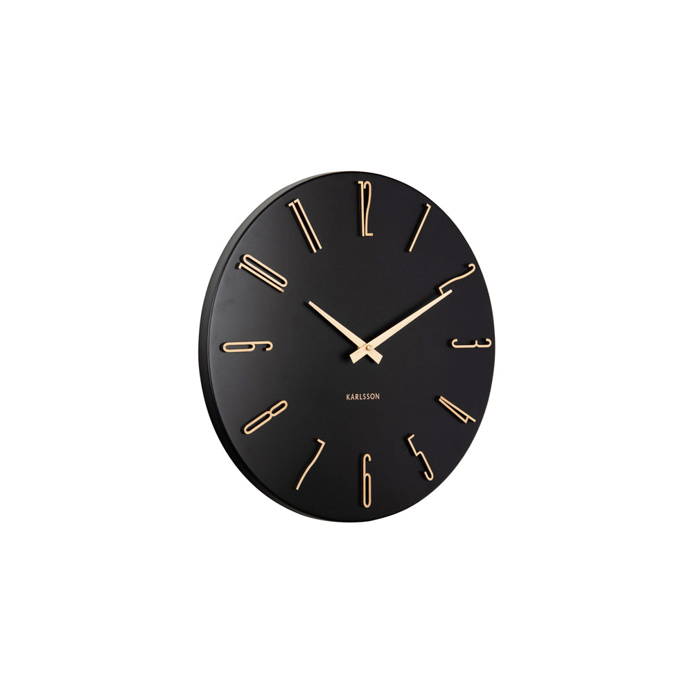 Esmerado Wall Clock 40cm - Black